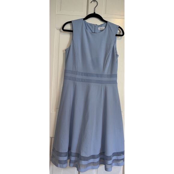 CALVIN KLEIN CUTE BLUE SLEEVELESS DRESS FULLY SIZE 10 - Picture 1 of 6